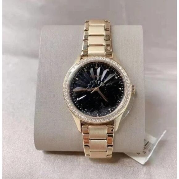 Fossil BQ3759 Rye Three-Hand Gold-Tone Stainless Steel Watch - Picture 2 of 8